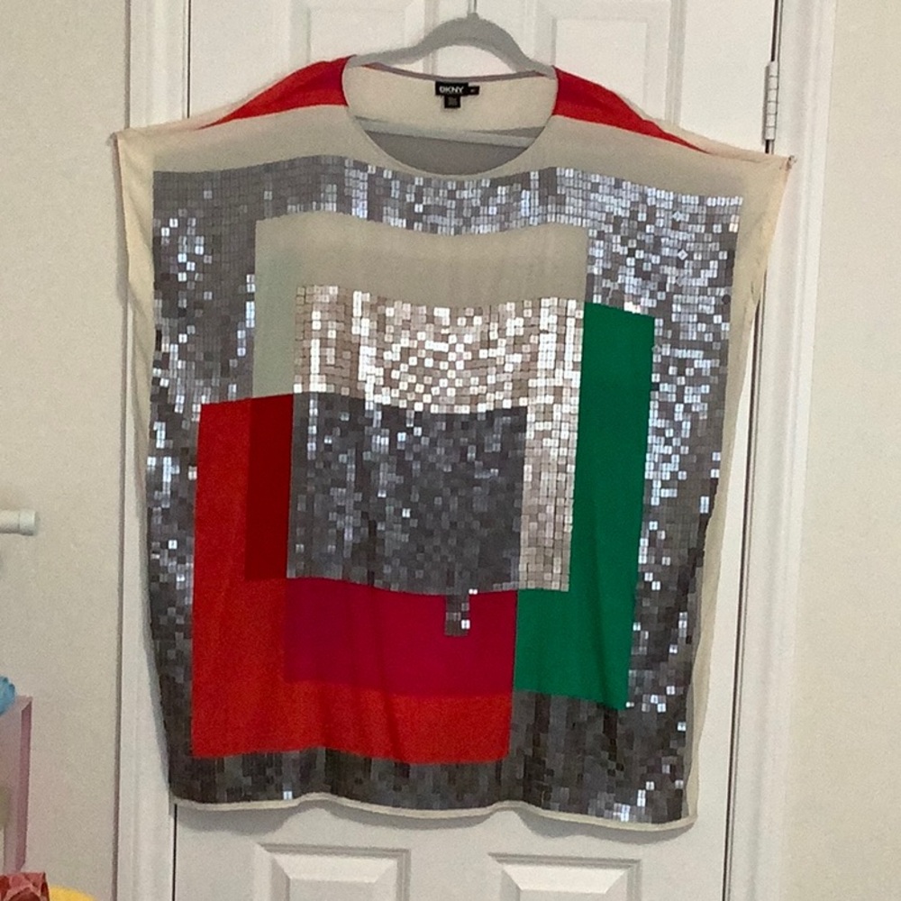 DKNY Multicolor Sequin Dress